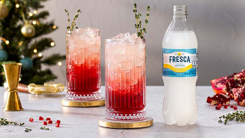 Sparkling Elderflower Pomegranate Mocktail